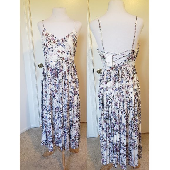 H&M Floral Pleated Midi Dress - Picture 2 of 9